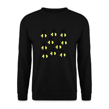swarm of friendly bees - Unisex Sweatshirt - black - Front - Alina (178cm) & Michal (187cm)
