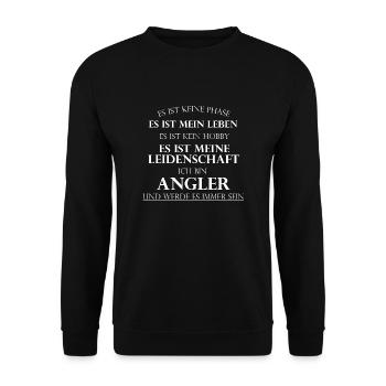 Angler - Unisex Pullover - Schwarz - Vorne - Alina (178cm) & Michal (187cm)