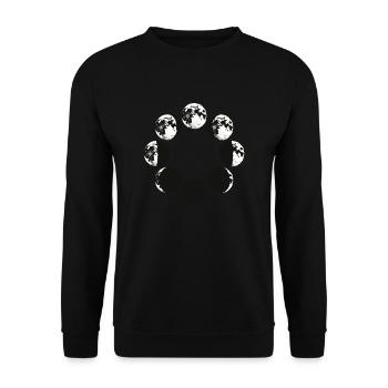 Phases de lune Lune céleste Luna Gazing Cadeau - Sweat-shirt Unisexe - noir - Devant - Alina (178cm) & Michal (187cm)