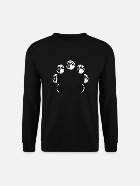 Mondphasen Himmelsmond Luna Gazing Geschenk - Unisex Pullover - Schwarz