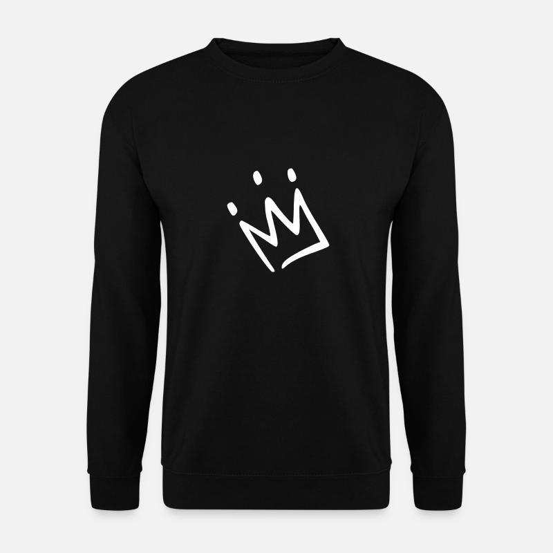 Crown white - Unisex Sweatshirt - black