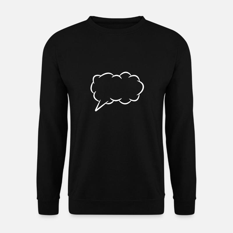 Sprechblase Gedankenblase - Unisex Pullover - Schwarz