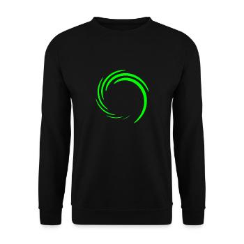 Circle Vortex Circular shape Green - Unisex Sweatshirt - black - Front - Alina (178cm) & Michal (187cm)