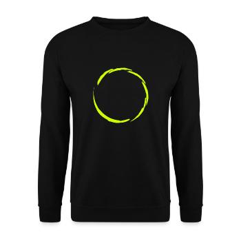 Kreis Symbol Gelb - Unisex Pullover - Schwarz - Vorne - Alina (178cm) & Michal (187cm)