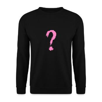 Question mark - Unisex Sweatshirt - black - Front - Alina (178cm) & Michal (187cm)