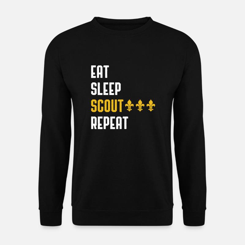 East Sleep Scout Repeat Scouting Gift Idea - Unisex Sweatshirt - black