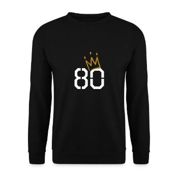 80e anniversaire - Sweat-shirt Unisexe - noir - Devant - Alina (178cm) & Michal (187cm)