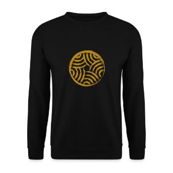 Celtic Circle Gold - Unisex Sweatshirt - black - Front - Alina (178cm) & Michal (187cm)