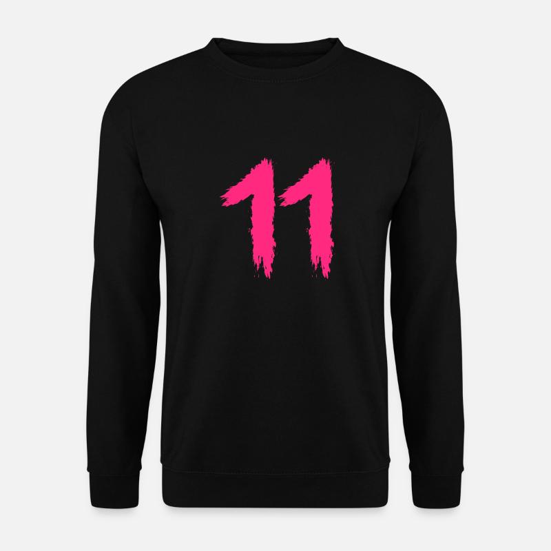 Zahl 11 Lieblingszahl Nummer - Unisex Pullover - Schwarz
