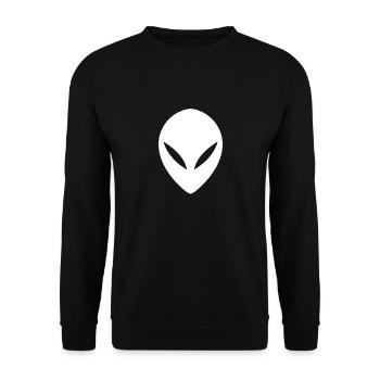 Tête extraterrestre ovni - Sweat-shirt Unisexe - noir - Devant - Alina (178cm) & Michal (187cm)