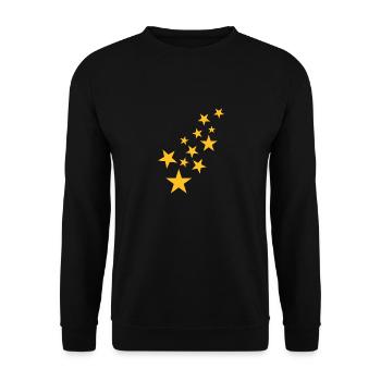 Star symbol asterisk pattern - Unisex Sweatshirt - black - Front - Alina (178cm) & Michal (187cm)