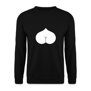 Ass heart butt - Unisex Sweatshirt - black - Front - Alina (178cm) & Michal (187cm)
