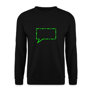 Speech bubble in green - Unisex Sweatshirt - black - Front - Alina (178cm) & Michal (187cm)