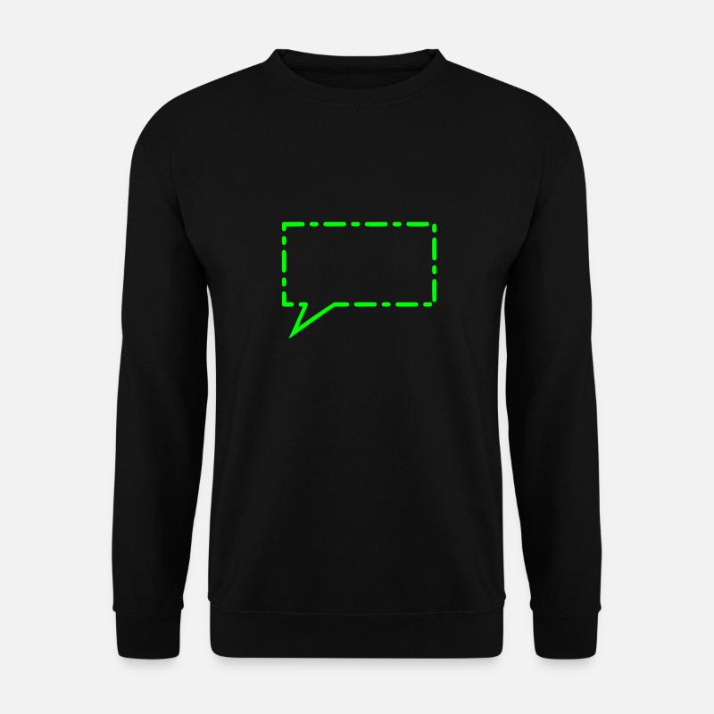 Sprechblase in Grün - Unisex Pullover - Schwarz