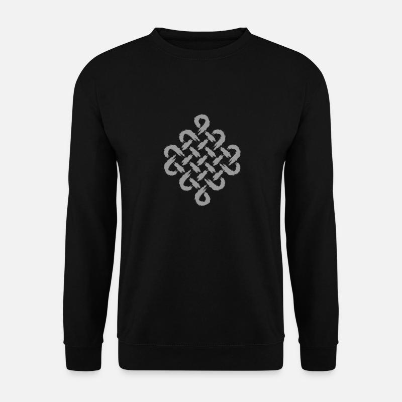 Unendlich Symbol Keltisches Symbol Bürste Geschenk - Unisex Pullover - Schwarz