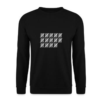 70. Geburtstag - Strichliste - 70 Jahre alt - Unisex Pullover - Schwarz - Vorne - Alina (178cm) & Michal (187cm)