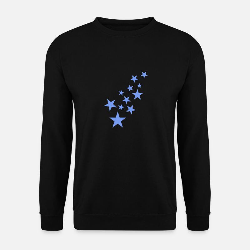 Stern Sternchen Muster Blau - Unisex Pullover - Schwarz