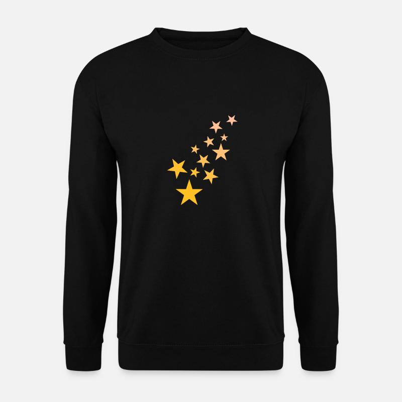 Star asterisk pattern starry sky - Unisex Sweatshirt - black