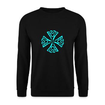 Celtic Symbols Strength Courage - Unisex Sweatshirt - black - Front - Alina (178cm) & Michal (187cm)