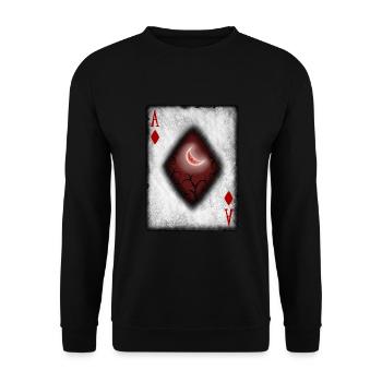 Ace Karo avec la Lune - Sweat-shirt Unisexe - noir - Devant - Alina (178cm) & Michal (187cm)