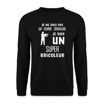 Meilleur papa bricoleur - Sweat-shirt Unisexe - noir - Devant - Alina (178cm) & Michal (187cm)