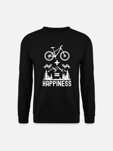 Mountainbike Happiness - Unisex Pullover - Schwarz