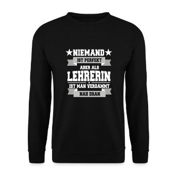 Enseignante - Sweat-shirt Unisexe - noir - Devant - Alina (178cm) & Michal (187cm)