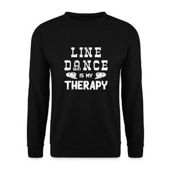 Line dance line dance gift - Unisex Sweatshirt - black - Front - Alina (178cm) & Michal (187cm)