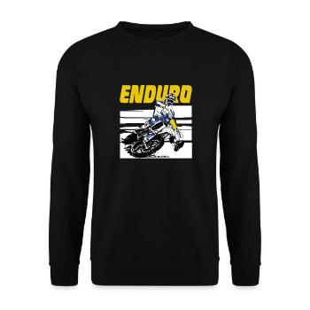 Enduro Offroad - Unisex Sweatshirt - black - Front - Alina (178cm) & Michal (187cm)