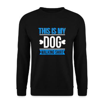 Chemise de chien C’est mon chien Chemise de promenade Gift Tee - Sweat-shirt Unisexe - noir - Devant - Alina (178cm) & Michal (187cm)