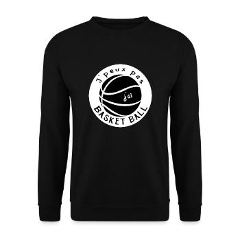 J peux pas j ai basket ball - Humour - Sweat-shirt Unisexe - noir - Devant - Alina (178cm) & Michal (187cm)