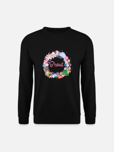 blumenkranz,Bride, kranz,graffti,bunt,blumen - Unisex Pullover - Schwarz