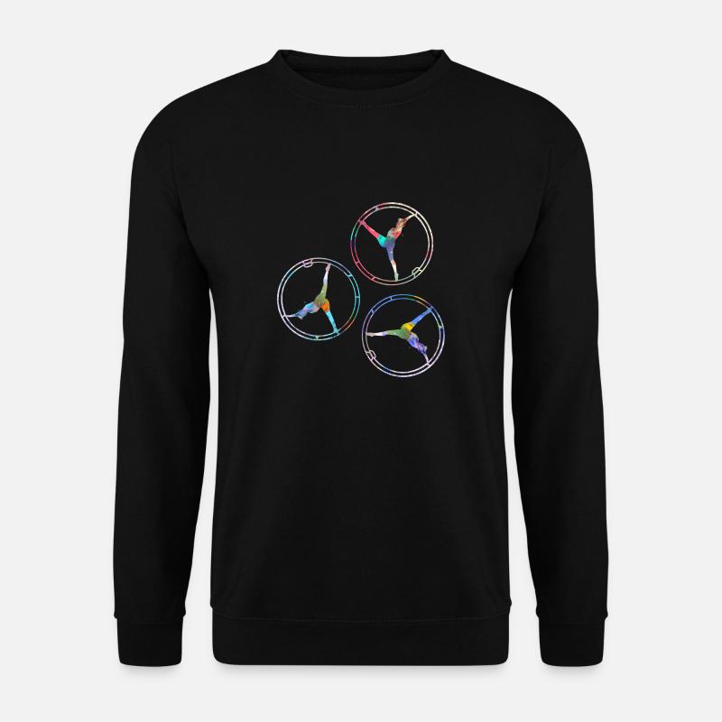 rhönrad,rad,tuniererin, sportlerin,bunt,graffiti - Unisex Pullover - Schwarz