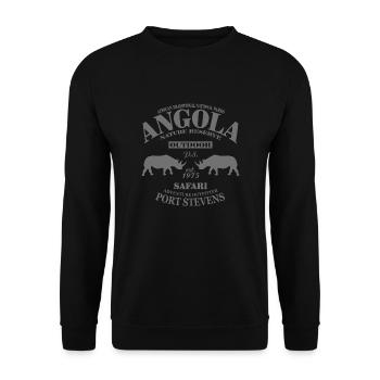 Angola - Rhinocéros - Sweat-shirt Unisexe - noir - Devant - Alina (178cm) & Michal (187cm)