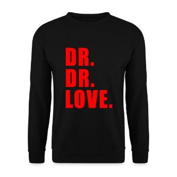DR DR LOVE GIFT FUCKBOY LOVER REALITY TV COUPLE - Unisex Sweatshirt - black - Front - Alina (178cm) & Michal (187cm)