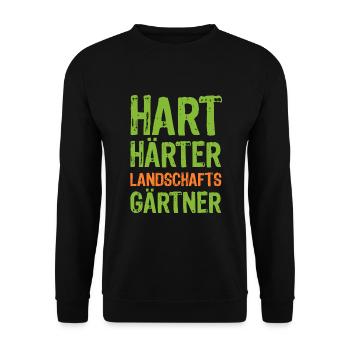 Hart Härter Landschaftsgärtner Gartenbau Gärtner - Unisex Pullover - Schwarz - Vorne - Alina (178cm) & Michal (187cm)