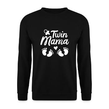 Twin Mama Cute Mom Mothers Day - Unisex Sweatshirt - black - Front - Alina (178cm) & Michal (187cm)