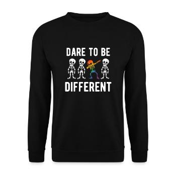 Gay Pride Schwul Lesbisch LGBT LGBTQ Geschenk - Unisex Pullover - Schwarz - Vorne - Alina (178cm) & Michal (187cm)