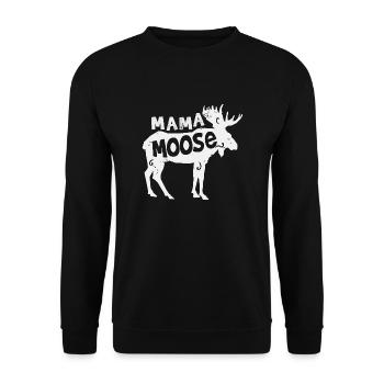 Maman Moose Famille Matching Drôle Maman Fête des Mères - Sweat-shirt Unisexe - noir - Devant - Alina (178cm) & Michal (187cm)