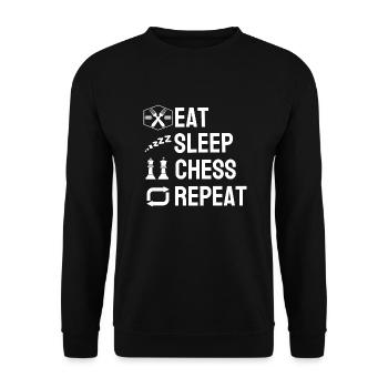 Chess Player Board Game Funny Gift Chess - Unisex Sweatshirt - black - Front - Alina (178cm) & Michal (187cm)