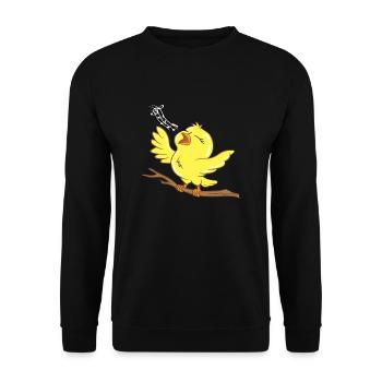 Birds Bird Lover Singing Bird Gift Idea Birthday - Unisex Sweatshirt - black - Front - Alina (178cm) & Michal (187cm)