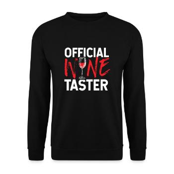 Weinliebhaber Offizielle Weinprobe Geburtstag Geschenkidee - Unisex Pullover - Schwarz - Vorne - Alina (178cm) & Michal (187cm)