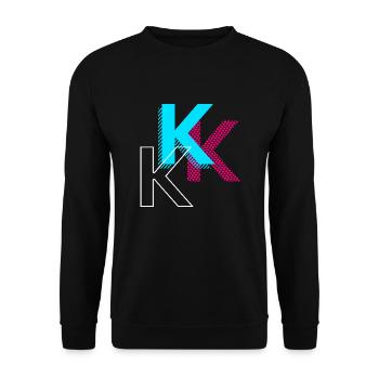 K - Unisex Pullover - Schwarz - Vorne - Alina (178cm) & Michal (187cm)