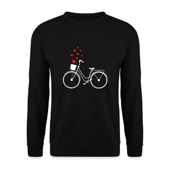 Vélo Vélo Cadeau Hommes Femmes Bikers Saint Valentin - Sweat-shirt Unisexe - noir - Devant - Alina (178cm) & Michal (187cm)