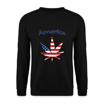 United States of America, USA, America - Unisex Pullover - Schwarz - Vorne - Alina (178cm) & Michal (187cm)