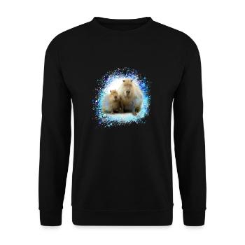 Capybara,Pig,Graffiti,Capybara,Duo - Unisex Sweatshirt - black - Front - Alina (178cm) & Michal (187cm)