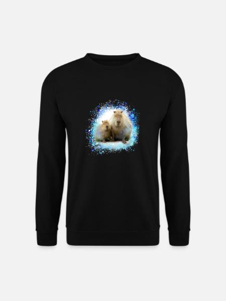 capybara,schwein,graffiti,wasserschwein,duo - Unisex Pullover - Schwarz