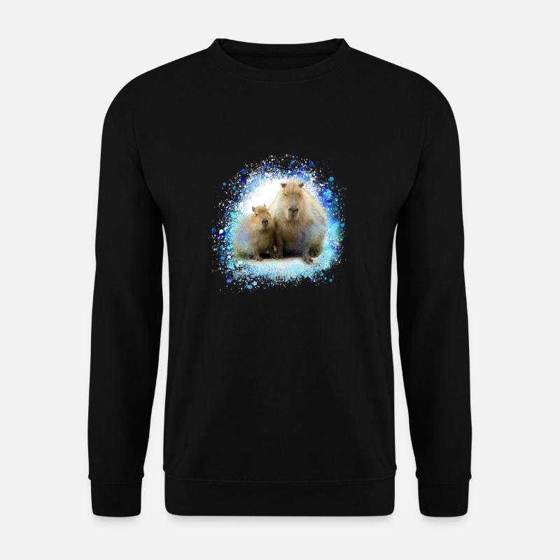Capybara,Cochon,Graffiti,Capybara,Duo - Sweat-shirt Unisexe - noir