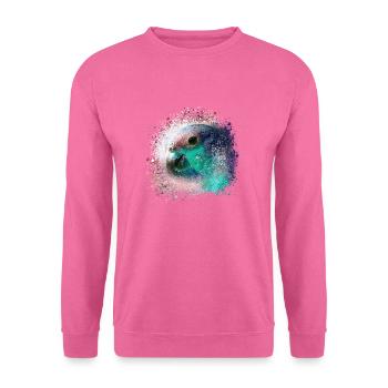 parrot, macaw, watercolor bird, graffiti,colorful - Unisex Sweatshirt - pink - Front