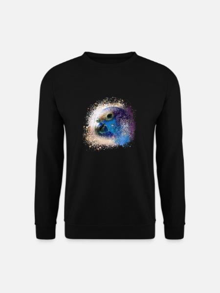 Papagei, ara, aquarell vogel, graffiti,bunt - Unisex Pullover - Schwarz